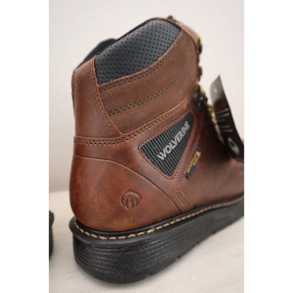 Wolverine W211001 Men Sz 11M Tobacco Brown Hellcat 6" Moc Toe CT Wedge Boot - Picture 13 of 16